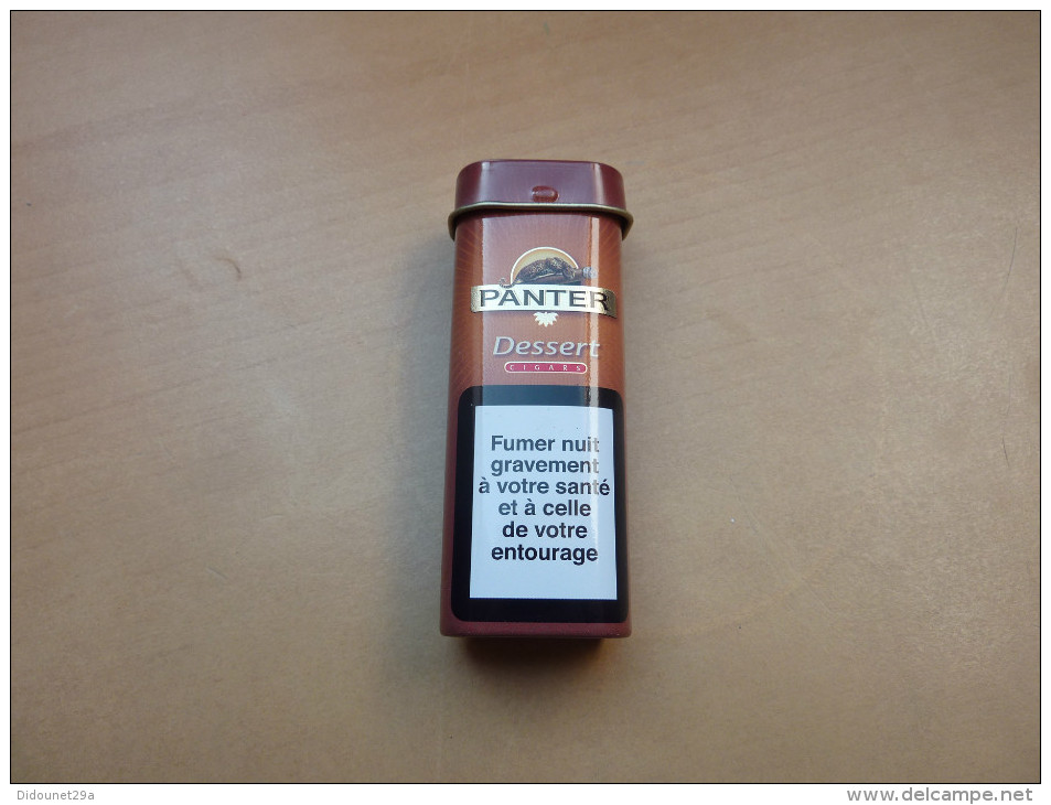 Boite De Cigares Métal Vide "PANTER" 3x2x8,1cm - Boites à Tabac Vides