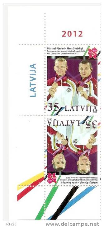 Latvia 2012 London Olympics Bronze Medal Winner Seaside Volleyball PAIR TET BECH  MNH - Eté 2012: Londres