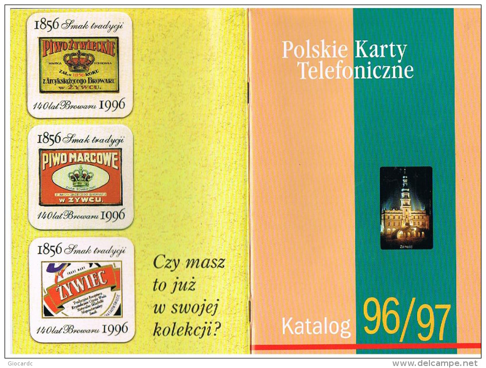 POLONIA (POLAND)   PHONECARDS CATALOGUE 96.97  (54 PAGES) - USED - Libri & Cd