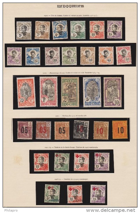 INDOCHINE  PAYS COMPLET  1889/1949  NEUF Sans Et Avec Charnière - Ongebruikt