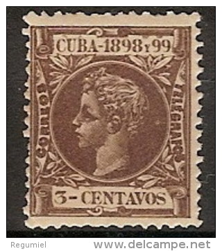 Isla De Cuba 161 * Alfonso XIII. 1898. Charnela - Kuba (1874-1898)