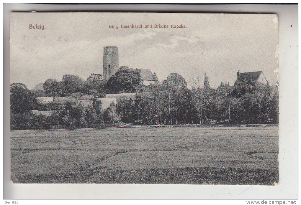 0-1820 BELZIG, Burg Eisenhardt Und Brixins Kappel, 1909, Rand Lei Leicht Berieben - Belzig