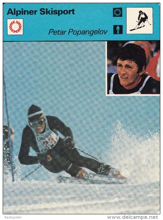 SKI ALPIN-ALPINE SKIING-SCI ALPINO, Sammelkarte /Trading Card, 16x12cm, 1977-79, Ed. Rencontre, Lausanne - Sport Invernali