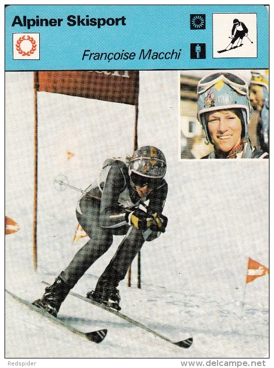 SKI ALPIN-ALPINE SKIING-SCI ALPINO, Sammelkarte /Trading Card, 16x12cm, 1977-79, Ed. Rencontre, Lausanne - Sport Invernali