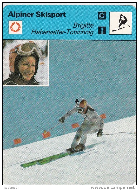 SKI ALPIN-ALPINE SKIING-SCI ALPINO, Sammelkarte /Trading Card, 16x12cm, 1977-79, Ed. Rencontre, Lausanne - Sport Invernali