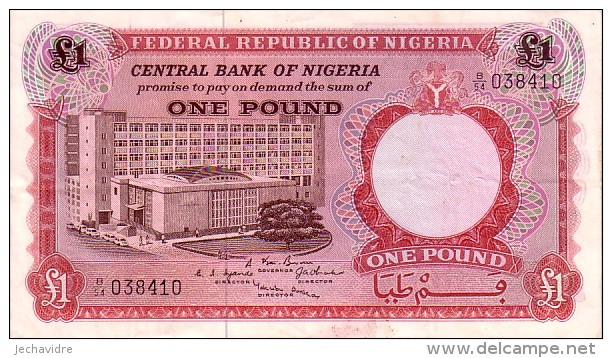 NIGERIA   1 Pound  Emission De 1967    Pick 8        ***** QUALITE  XF ***** - Nigeria