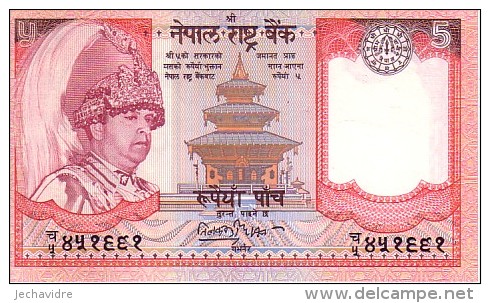 NEPAL  5 Rupees  Non Daté (2002)   Pick 46         ***** BILLET  NEUF ***** - Népal