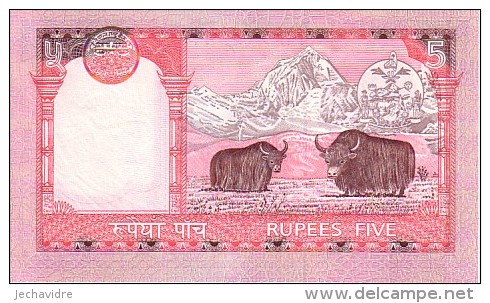NEPAL  5 Rupees  Non Daté (2002)   Pick 46         ***** BILLET  NEUF ***** - Népal