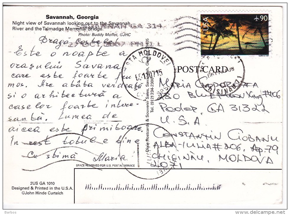 USA   ; Georgia ; Savannah ; Postcard - Savannah