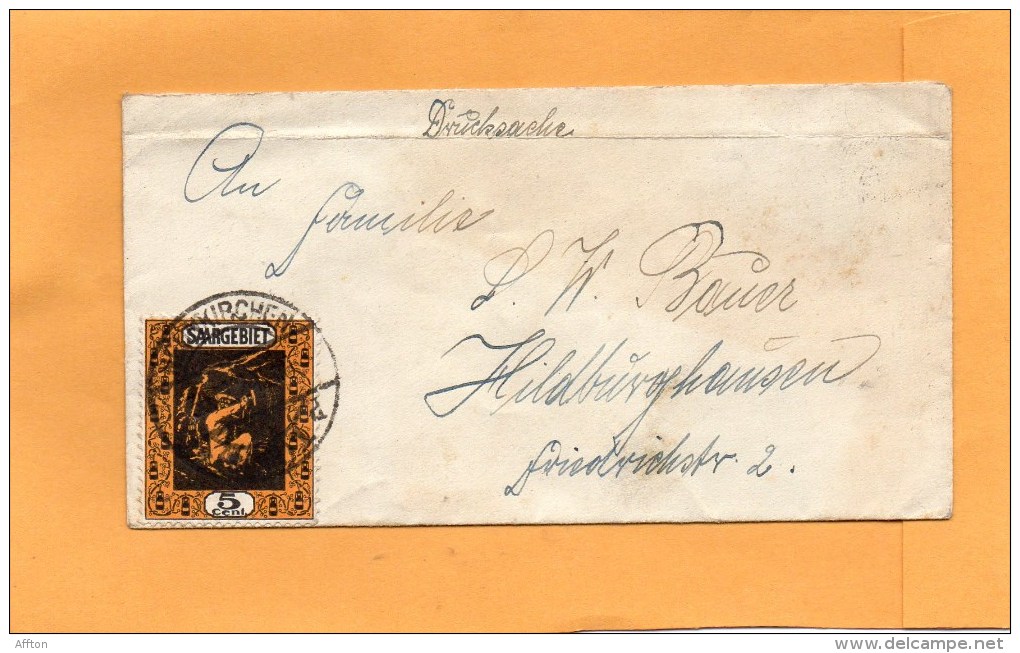 Saargebiet Old Cover Mailed - FDC