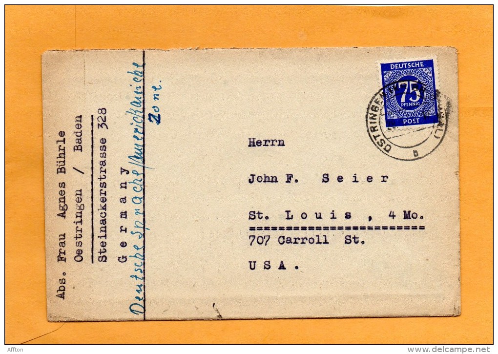 Germany Old Cover Mailed To USA - Sonstige & Ohne Zuordnung