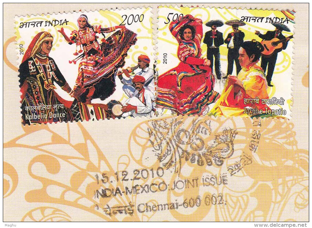 Stamped Information On Mexico Joint Issue, Snake Dance, Music, Costume, Anna Pavalova,  2010 - Joint Issues