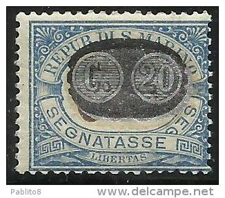 SAN MARINO 1931 SEGNATASSE MASCHERINE TAXES TASSE SOPRASTAMPATO SURCHARGE CENT.20 SU 5 MNH - Postage Due