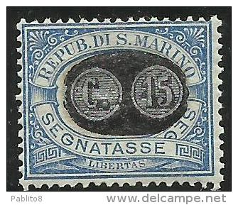 SAN MARINO 1931 SEGNATASSE MASCHERINE SOPRASTAMPATI CENT.15 SU 5 MNH - Impuestos