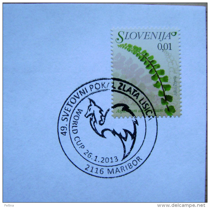 2013 SLOVENIA CANCELLATION ON COVER LADIES FIS SKIING WORLD CUP MARIBOR GOLDEN FOX - Skiing
