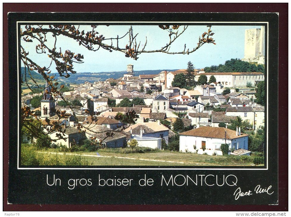 CPM 46 Bons Baisers De MONTCUQ Vue Générale - Montcuq
