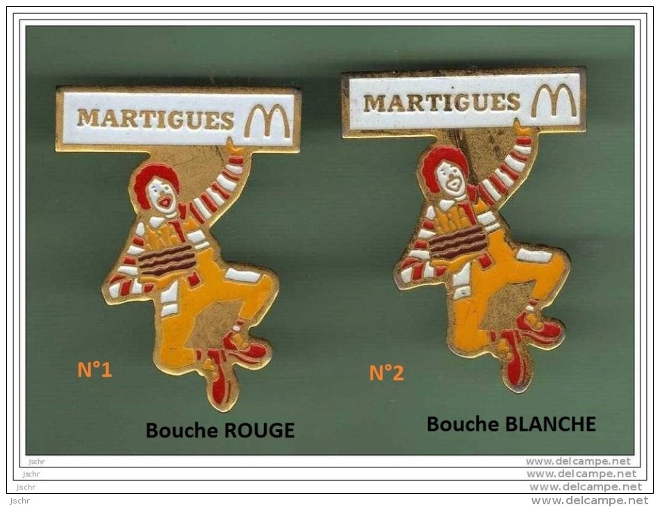 McDonald´s *** MARTIGUES *** N°2 En Vente - Uniquement *** Bouche BLANCHE *** (301) - McDonald's