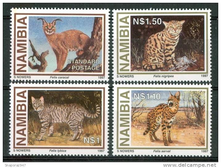 1997 Namibia Fauna Animali Animals Animaux Felini Cats FèlinSet MNH** B534 - Namibia (1990- ...)