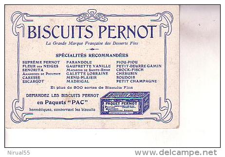 Image Chromo BISCUITS PERNOTS Anémones  2 Scans - Pernot