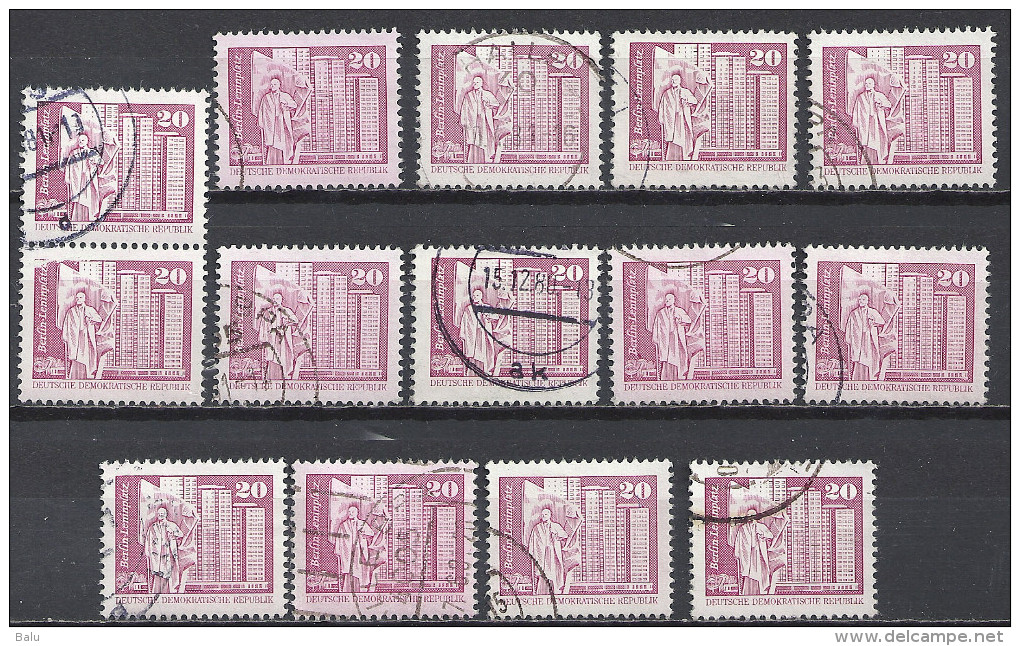 DDR 1973 1980 Mi 1869 2485 20 Pfg. 14x Gestempelt (undurchsucht) - Gebraucht