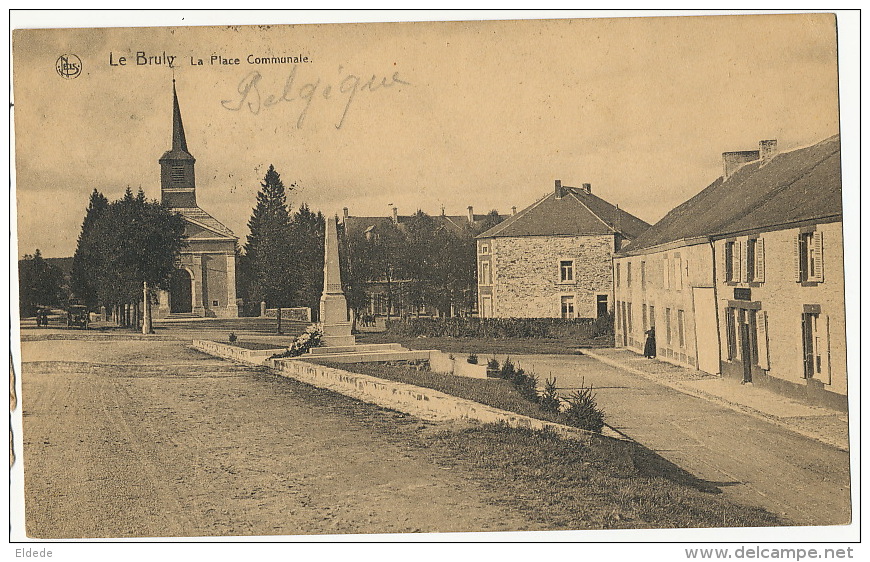 Le Bruly Couvin La Place Communale Nels Edit Jennequin Timbrée Charleroi 1931 - Couvin