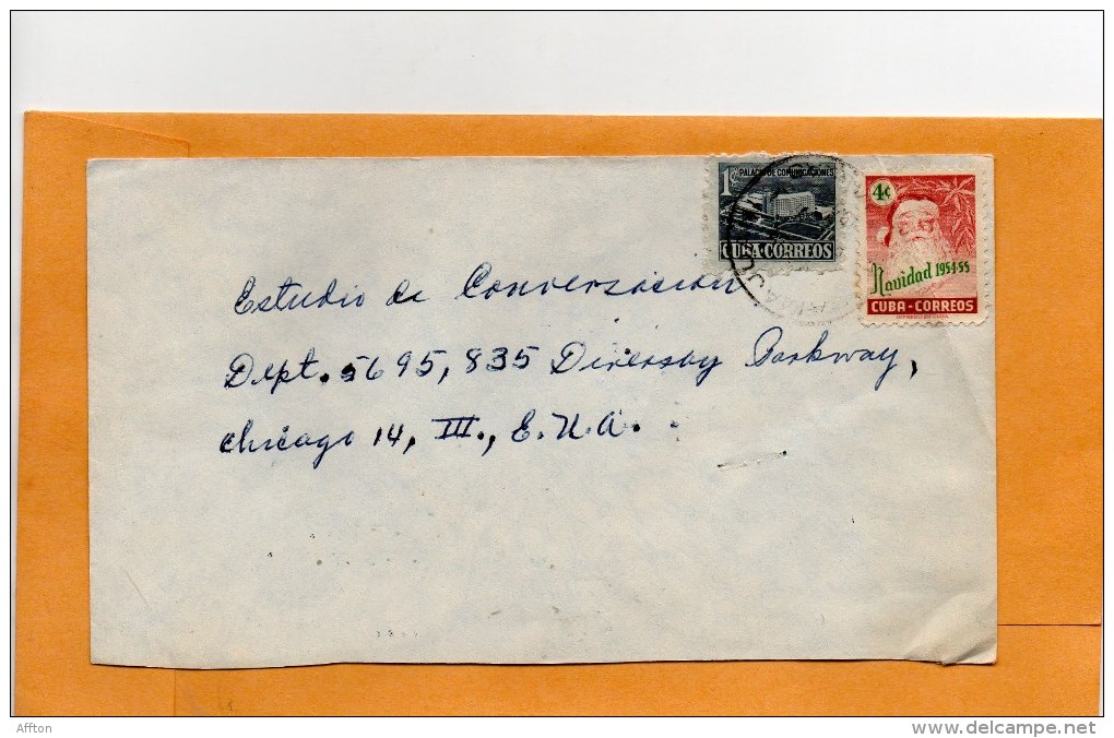 Cuba 1955 Cover Mailed To USA - Storia Postale