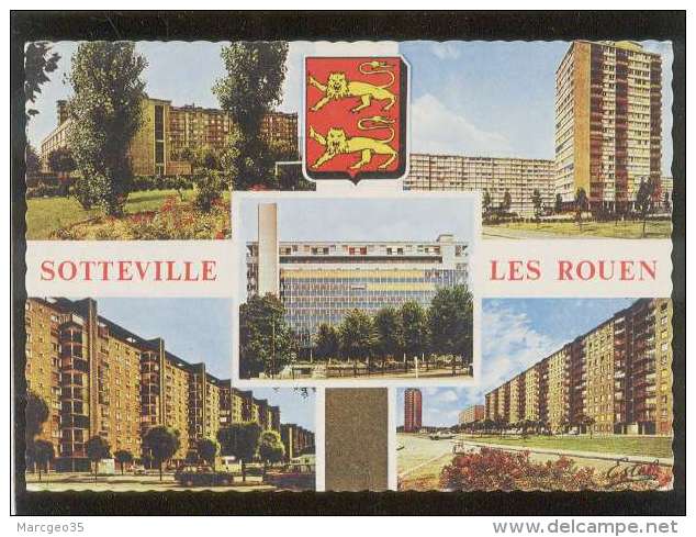 76 Sotteville Les Rouen Multivue édit. Estel N° F.3.208 R , Immeubles - Sotteville Les Rouen