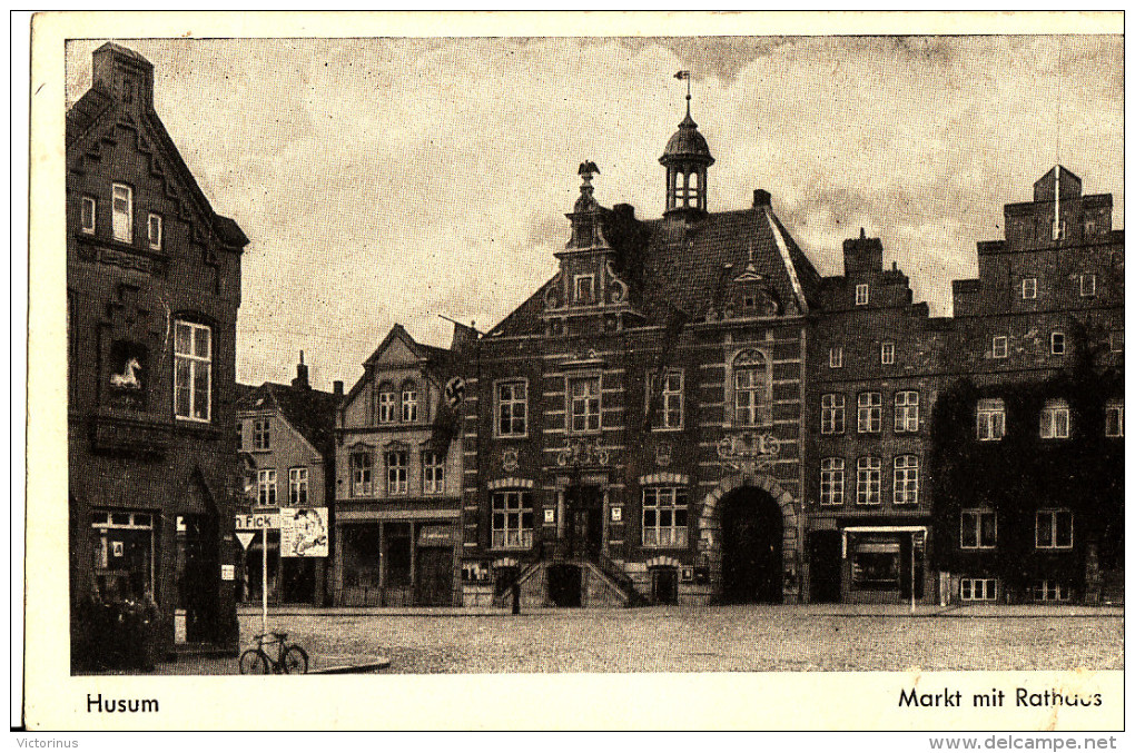 HUSUM - Markt Mit Rathaus - 1943 - Husum