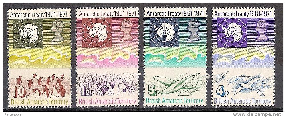 **  BRITISH ANTARTIC TERRITORY MNH YVERT 39/42  CAT. € 80,00 - Nuovi