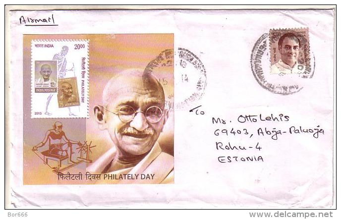 GOOD INDIA Postal Cover To ESTONIA 2014 - Good Stamped: Gandhi - Covers & Documents