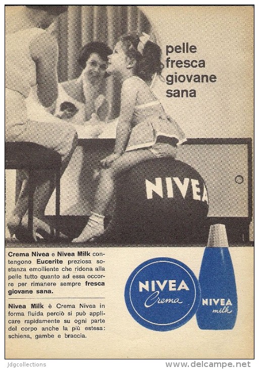 # CREMA NIVEA 1950s Advert Pubblicità Publicitè Reklame Moisturizing Cream Creme Hydratante Protector - Zonder Classificatie