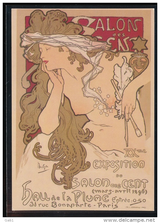 Alphonse  Maria   Mucha --   Mucha --  Salon Des Cent , 1896   --- Repro 1983 - Mucha, Alphonse