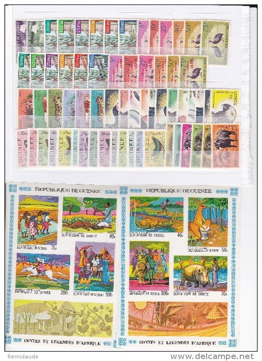 GUINEE - COLLECTION ** THEME : ANIMAUX - SERIES COMPLETES - COTE ENV. 250 EUROS - Guinea (1958-...)