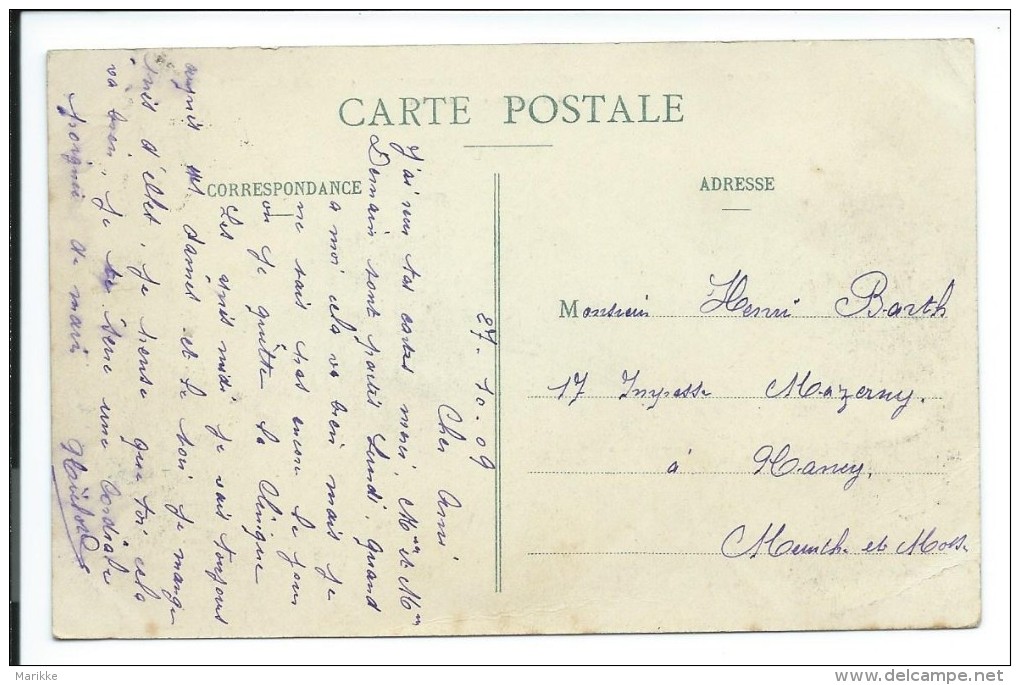 Grande Semaine D'aviation De Champagne, Paulhan En Plein Vol, Aéroplane 20, Circulé 1909, Bon état, Voir Recto/verso. - Reuniones