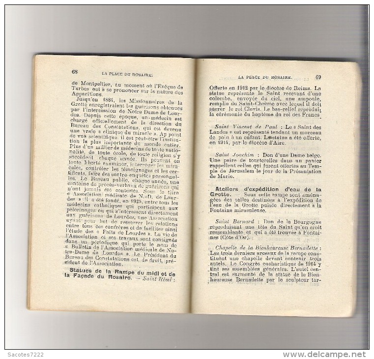 PETIT GUIDE De LOURDES Avec Plan De La Ville Par SEYRES Architecte - 1922 - France