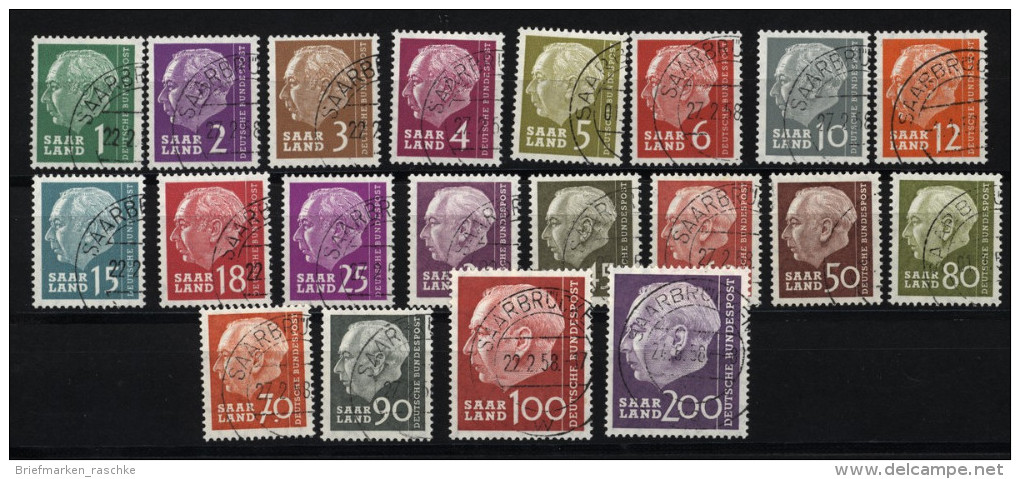 Saar,Nr.380-99,o,Höchstwe Rte-gep.(5950) - Unused Stamps