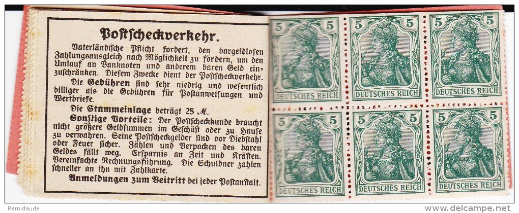 1919 - GERMANIA - CARNET MiNr 12 ** - COTE = 500 EUROS