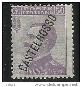 CASTELROSSO 1924 SOPRASTAMPATO D´ITALIA ITALY OVERPRINTED  50 CENT. MNH - Castelrosso