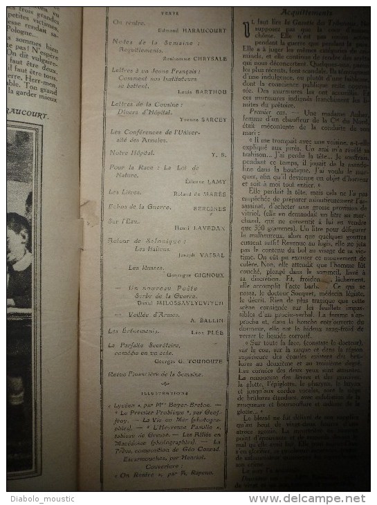 1916  MONASTIR Et Milossavlyevitch; Rapeno; Soldats-Instituteurs; Notre Race; Nos MARINS; Les Italiens à SALONIQUE - Autres & Non Classés