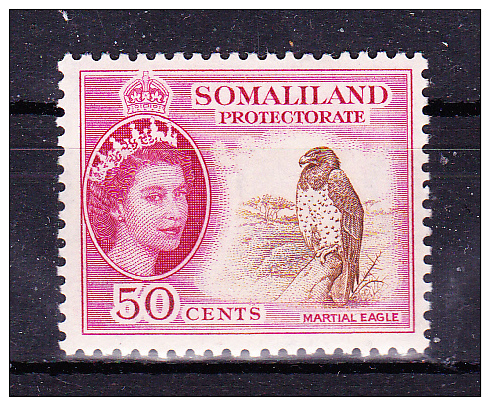 SOMALILAND  1953/8  , Queen E II Def´s Set   , Y&T  126  - 50 C  -  , Cv  4.00  E , * M V L H , V V F - Somaliland (Protettorato ...-1959)