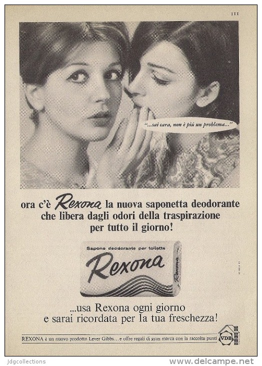 # REXONA SOAP, ITALY 1950s Advert Pubblicità Publicitè Reklame Sapone Savon Jabon Seife Beautè - Unclassified