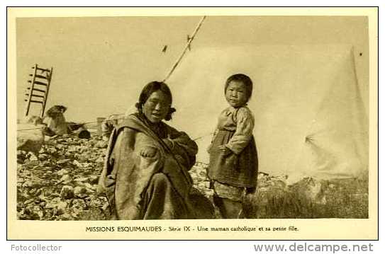 Maman Esquimaude Et Sa Fille - Amérique