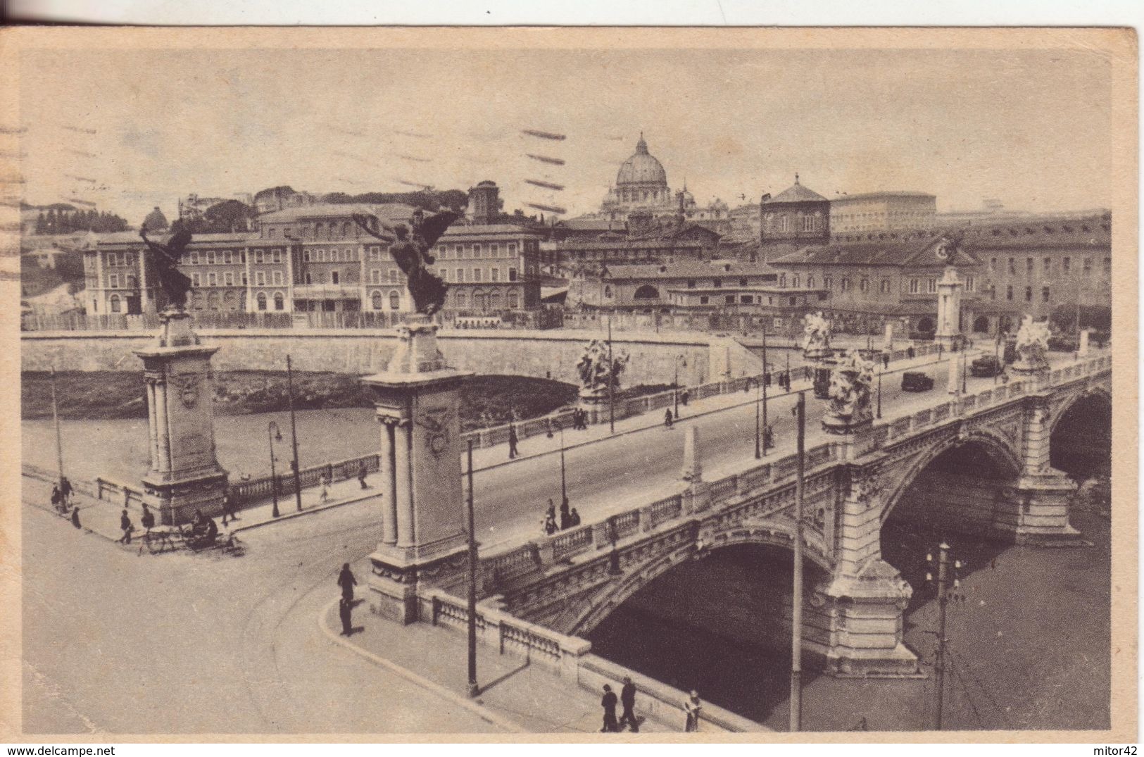 168-Roma-Lazio-Ponte Vittorio Emanuele-v.1935 X Littoria Col 20c. Imperiale - Bruggen