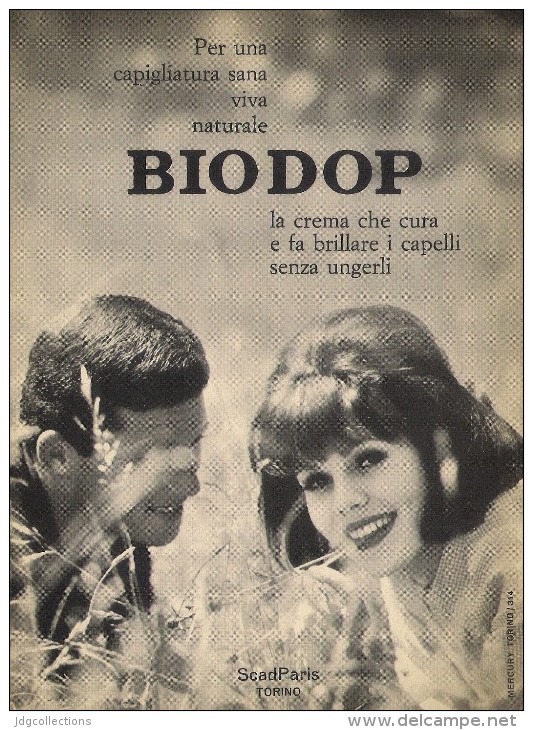 # BIODOP CREMA CAPELLI 1950s Advert Pubblicità Publicitè Reklame Hair Cream Lotion Cheveux Locion Haarwasser Beautè - Unclassified