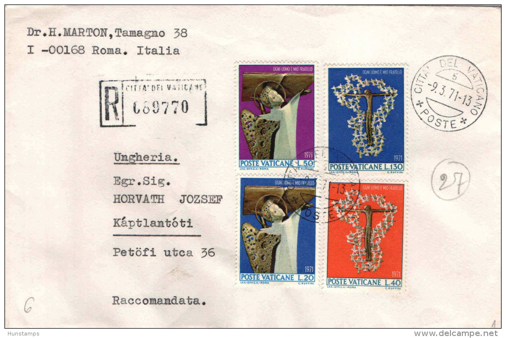Vatican 1971. Philatelist Correspondence Between Hungary - Vatican Nice And Interested Cover !  Arts - Covers & Documents