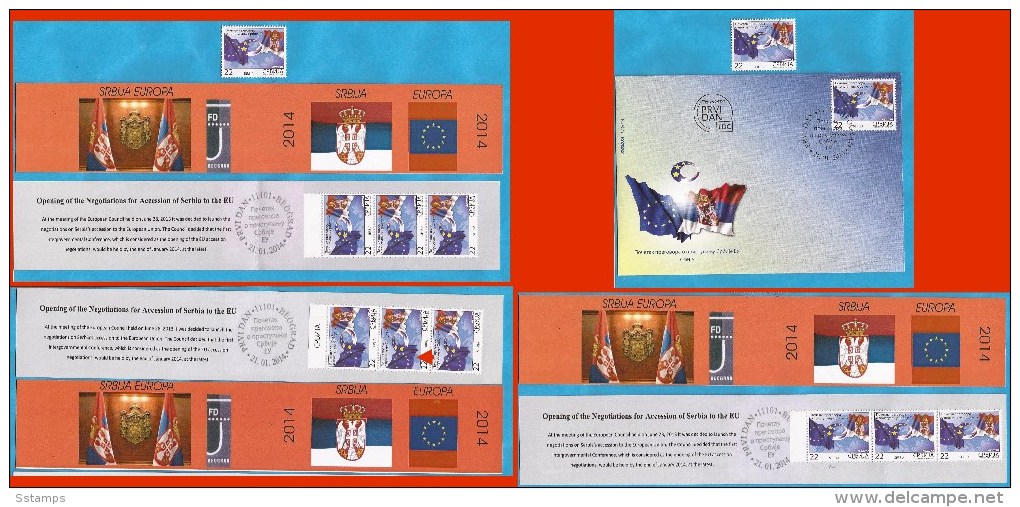 2014 EUROPA SRBIJA SERBIA ON THE WAY TO THE EUROPEAN  UNION RRR BIG  KIT RRR  OFFER LIMITED MNH - 2014