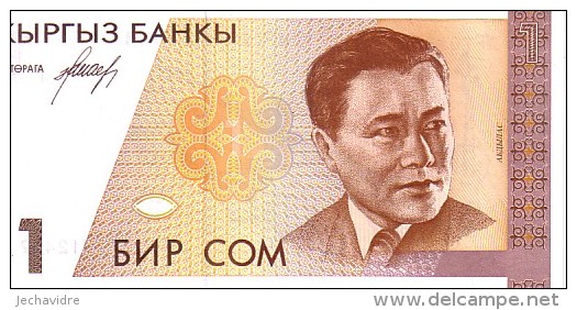 KIRGHIZISTAN     1 Som  Date De 1994    Pick 7     ***** BILLET  NEUF ***** - Kyrgyzstan