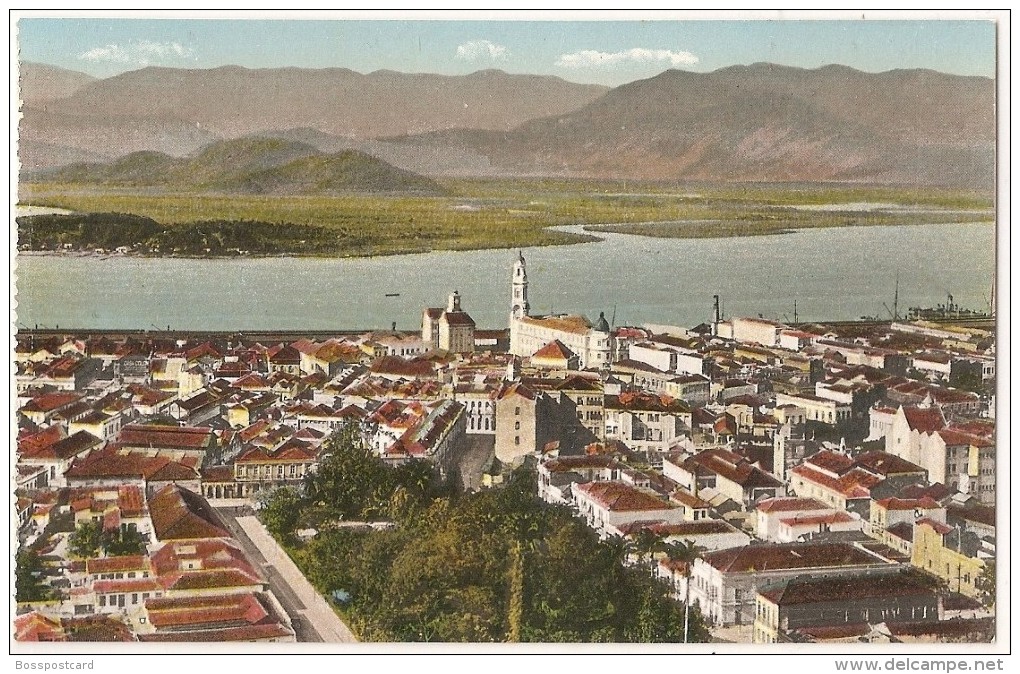 Santos - Vista Parcial - Praça Dos Andradas E Bolsa. Brasil. - Otros