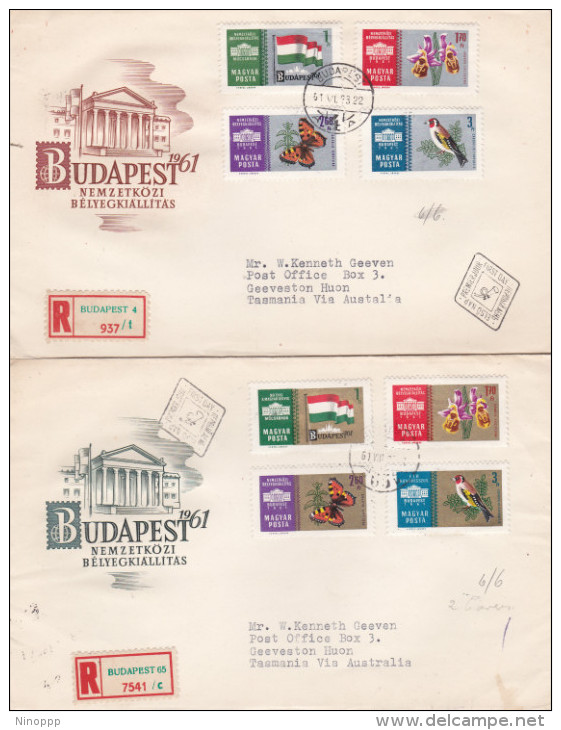 Hungary 1961 Flora And Fauna FDCs - FDC