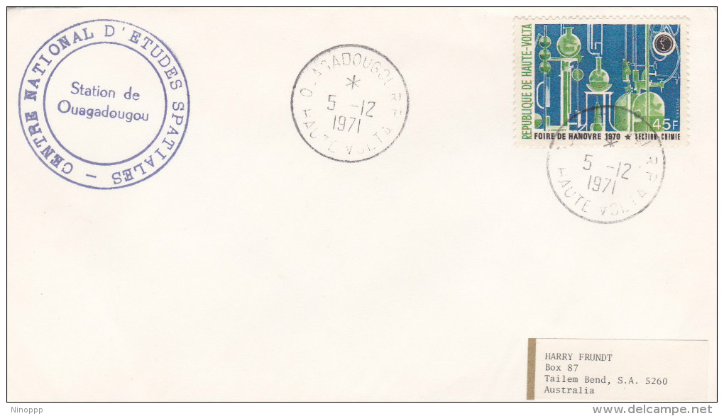 Upper Volta 1971 Space Station Ouagadougou Souvenir Cover - Upper Volta (1958-1984)